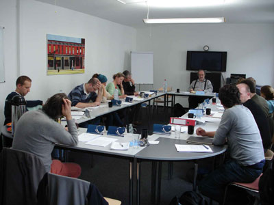 Seminarraum an der Filmhochschule Hamburg